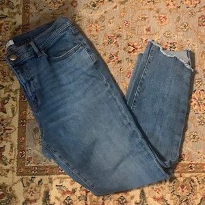 Petite Skinny Ankle Jeans with Tulip Cuff